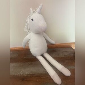 Stuffed Unicorn plush Pillowfort throw pillow toy white